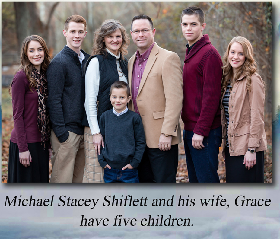 Pastor Shiflett and his family (from back cover of book)
